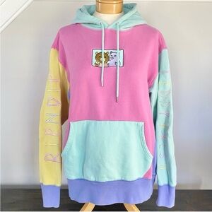 Teddy Fresh x Ripndip Color Block Hoodie Size Large